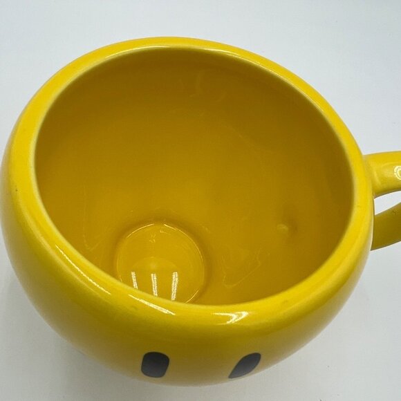 Teleflora USA Large Ceramic Yellow Smiley Happy Face Mug Coffee Cup 1970's Vinta - Picture 2 of 8